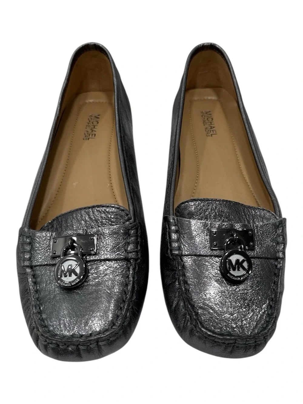 MICHAEL Michael Kors Women's Hamilton Loafer Size 7 silver leather
